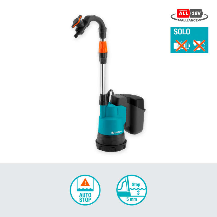 GARDENA Akku-Regenfasspumpe 2000/2 18V P4A solo